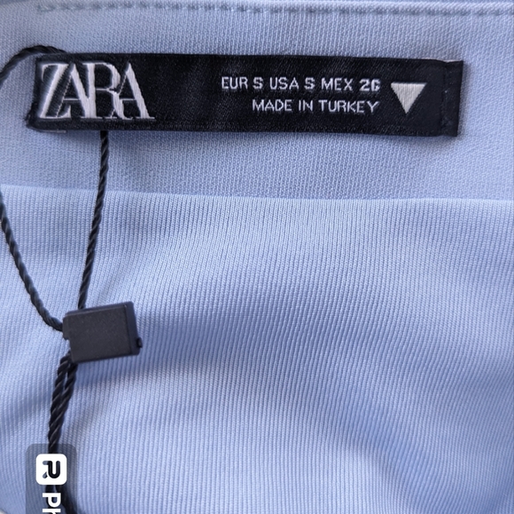 Zara, Powder Blue Tube top, Size Small - Picture 5 of 7
